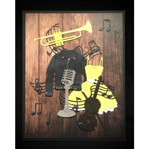 JMCRAFT 2021 Music Microphone #1 Metal Cutting Dies Scrapbooking Stencil Cut Die DIY Card Crafts Handmade