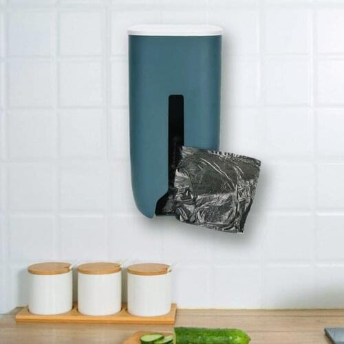 Plastic Bag Dispenser Wall Mounted Grocery Garbage Trash Bag Organizer for Home Kitchen SCVD889