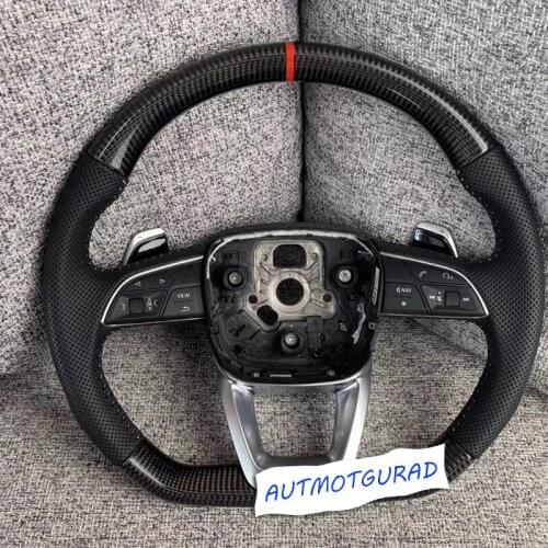Refit Carbon fiber Leather steering wheel Compatible For Audi Q5L