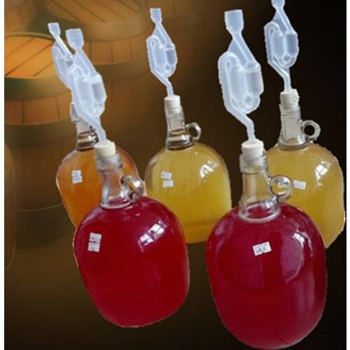 Newest Wine Stoppers Fermentation Homebrew Air lock Grommet One Way Exhaust Water Seal Valve Cork Beer Wine Making Craft