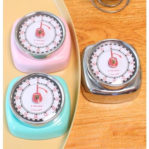 Streamline Kitchen Timer, Countdown Stainless Steel 55-Minute Counter Clock Baking Reminder Mechanical Reminder Watch Tool