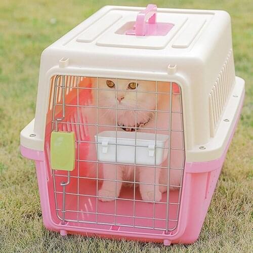 Portable Pet Food Bowl Hanging For Travel Cage Carrier Box Plastic Cat Feeder Thickened Food Container Outdoor Bowl Pet Supplies