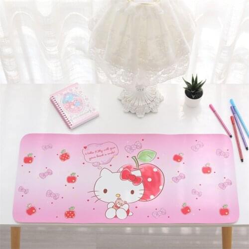 Sanrio hello kitty Cartoon PU Desktop Computer Desk Mat Cute Melody Student Desk Rectangular Desk Mat Photo Background Mat