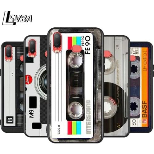 Silicone Cover Classical Cassette Tape for Samsung Galaxy A9 A8 Star A7 A6 A5 A3 Plus 2018 2017 2016 Black Phone Case