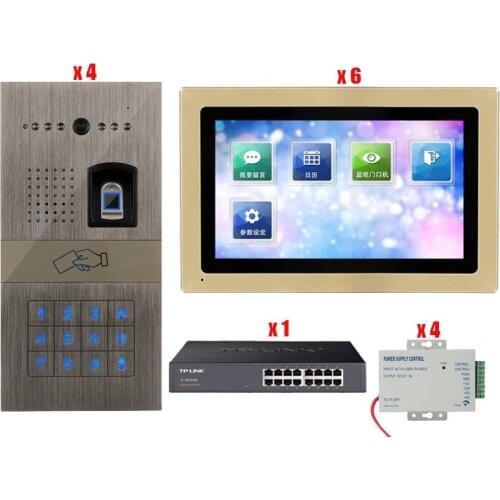 New Arrival FRID Panel 7" Video Door Phone Intercom Doorbell With Night Vision Security Camera Home Doorphone for Villa 4V6