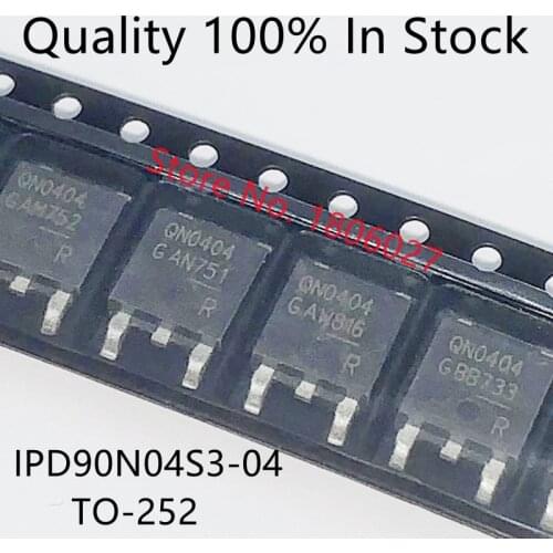 10PCS/ LOT IPD90N04S3-04 QN0404 TO-252 / IPD05N03LBG /IPD30N08S2-22 2N0822 / IRFR540Z / FDD3672/ FDD770N15A / IPD33CN10NG