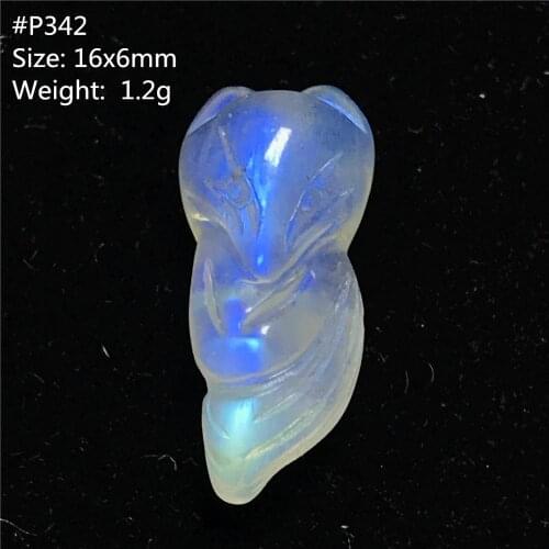 100% Natural Moonstone Fox Carved Pendant Jewelry For Women Lady Men Love Crystal Stone Beads Yellow Blue Light Gemstone AAAAA