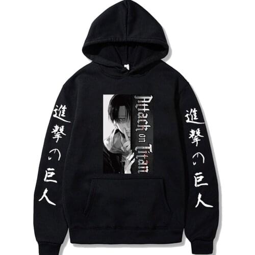 2021 Attack on Titan Hoodie Fashion Japanese Anime Printed Pullovers Harajuku Street Hip Hop Sweatshirt Unisex Fleece Casaul Top