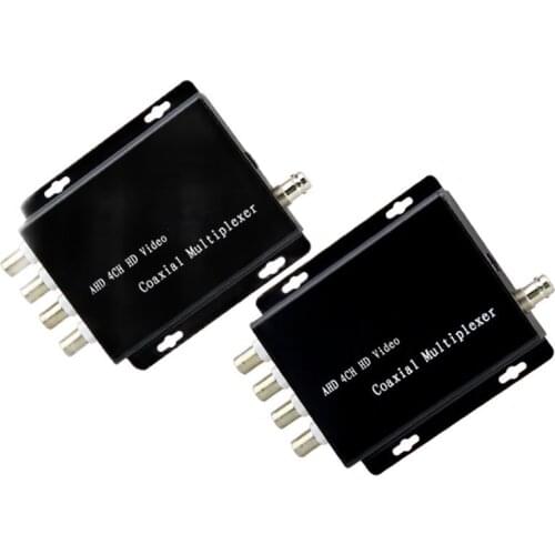 4 Channel AHD Camera Video Multiplexer Over One Coaxial Cable Connect 4 CCTV 1080P 720P HD Cameras Repeater Camera Multiplexer