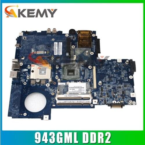 AKEMY LA-3711P For Toshiba Satellite P200 P205 K000051420 Laptop Motherboard 943GML DDR2 without Graphics Slot Free CPU