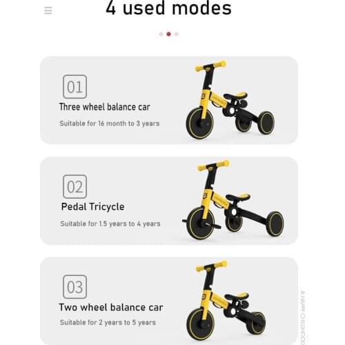Childrens balance car 1-6 years old bicycle three-in-one sliding car baby sliding tricycle