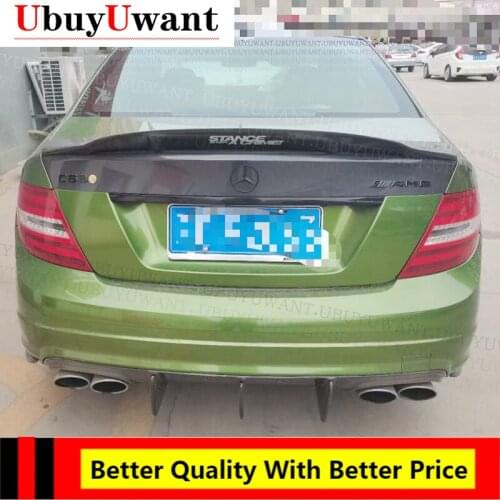 For BENZ W204 C180 C200 C300 4-DOORS 2008-2014 Spoiler ABS Plastic Unpainted Look Rear Trunk Wing Car Body Kit Accessories