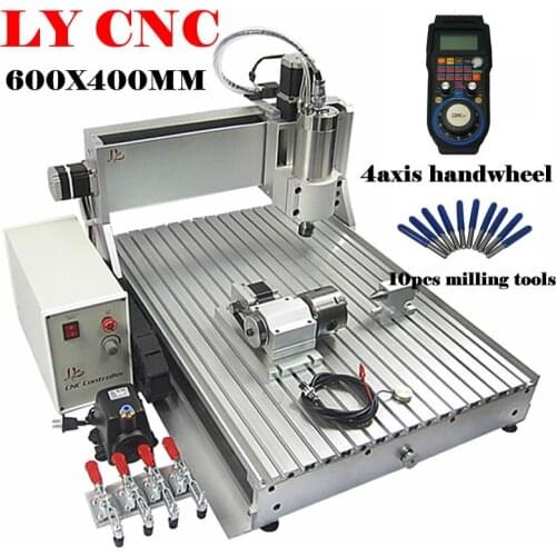 CNC 6040Z Engraving Milling Machine 2200W 1500W 800W 4 Axis USB with Remote Handwheel Controller for Wood Metal Router Carving