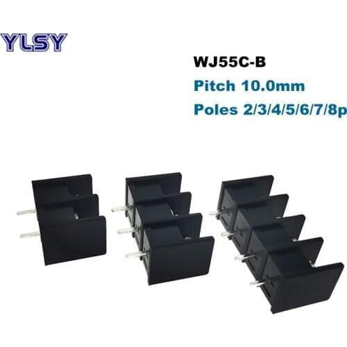 30Pcs Barrier Screw PCB Terminal Block Pitch 10mm 55C-B Right Angle 2/3/4/5/6/7/8P Morsettiera Wire Cable Connector Bornier 20A