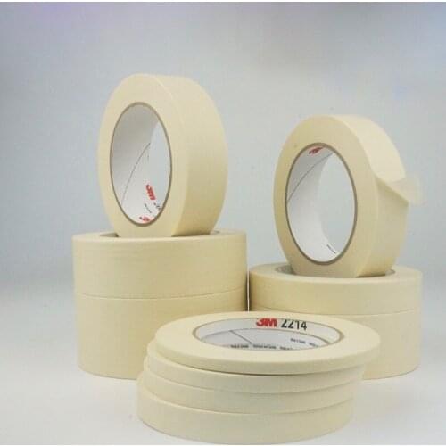Custom Made 3M2214 Masking Tape Crepe Paper Decorative Mask Car Spray Shield Adhesive Seal Tape Traceless 5mm - 100mm x 50m