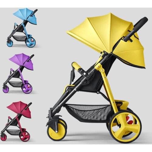 SLD Ultra-light Baby Stroller Portable Folding for Bebe Newborn Travel Carriages Steel Frame EVA Wheels Can be on plane pram
