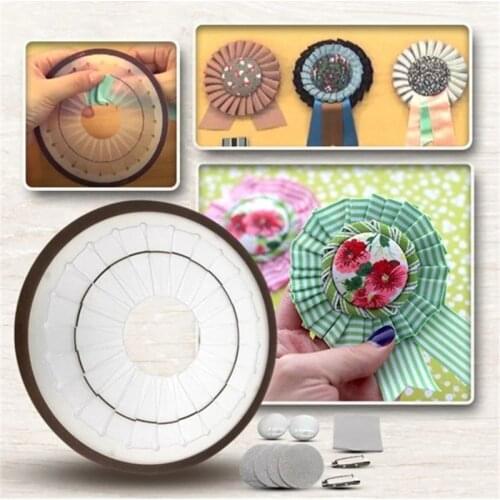 Round Yo-Yo Maker Sewing Crafts Embellishment Rosette Maker DIY Handmade Ribbon Flower Making Tool Large Rosette Maker Wholesale