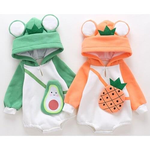 Fashion 2020 Cute Infant Newborn Baby Girl Romper Hooded Jumpsuit Outfits Toddler Kids Clothes