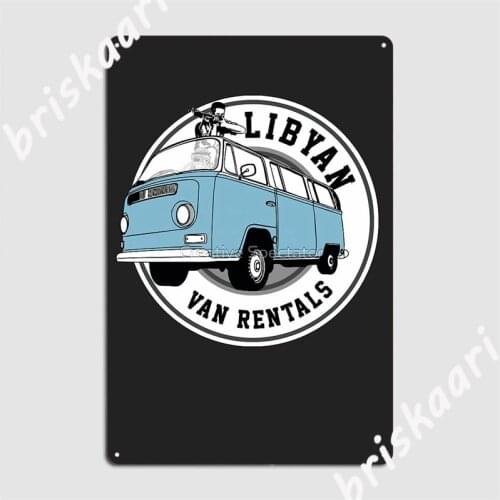 Back To The Future 'Libyan Van Rentals' Metal Signs Printing Club Bar Cinema Kitchen Plates Tin sign Posters