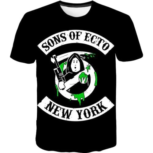 New Game Ghostbuster Cartoon T Shirt for Kid Summer Top Impostor Graphic Tees Boy Girl Funny Anime Tshirt Cute Children Clothing