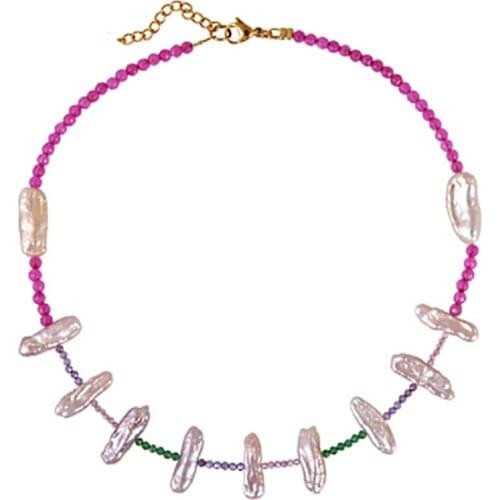 Boho large baroque freshwater pearl pendant necklace femme gorgeous luxury RAFEALE necklaces gift for women Christmas gifts