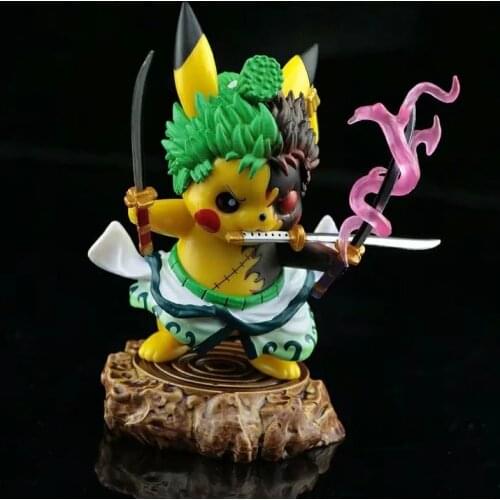 Pikachu Cosplay One Piece Roronoa Zoro Figure Model Toys