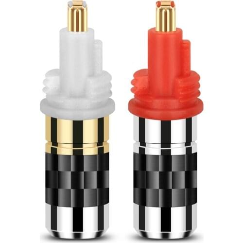 Gold Plated Copper Threaded Earphone Pin Carbon Fiber Wire Connector Adapter For MDR EX1000/800/600/7550 EXK Headphone