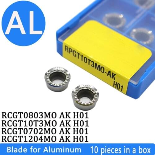 RCGT1204 MO AK H01 RCGT 1204 Aluminum cutter blade Insert Cutting Tool turning tool CNC Tools AL +TIN Alloy wood