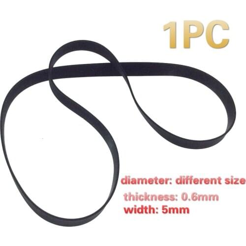 1pc 0.6mm thickness 5mm width transmission rubber drive belt for walkman repeater cassette deck counter audio tape recorder