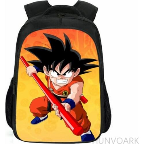16 Inch GOKU 3D Printing Children School Bags Orthopedic Backpack Kids School Boys Girls Mochila Infantil Catoon Bags