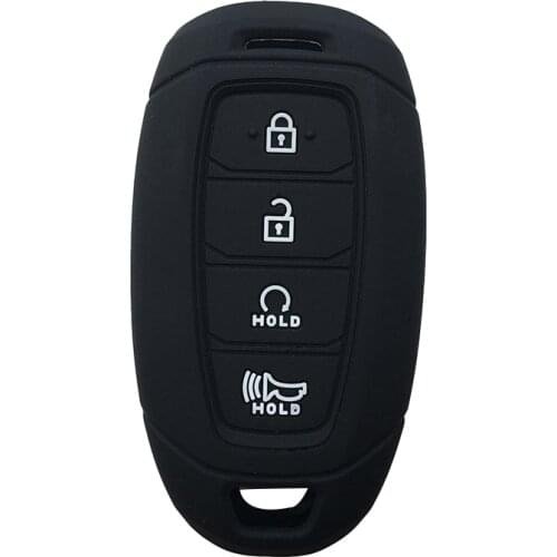 Silicone Key Cover For Hyundai Ix25 Encino Verna Lafesta La Festa Santafe 4 Button Key Case Holder Protector Shell Skin Fob Set