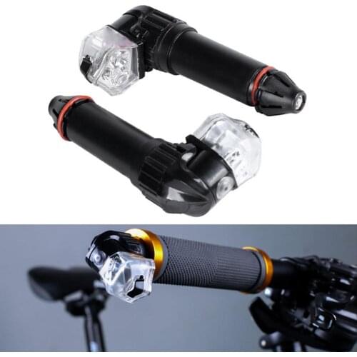 1pair Bicycle Handlebar Turn Signal USB Charg Bike Cycling Turn Signal LED Handlebar Bar End Plugs Safety Indicator Lights