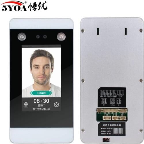 Dynamic Face Recognition access control Device TCP IP Wifi 4.3 inch Touch Screen System Facial punch card HD Camera Attendance