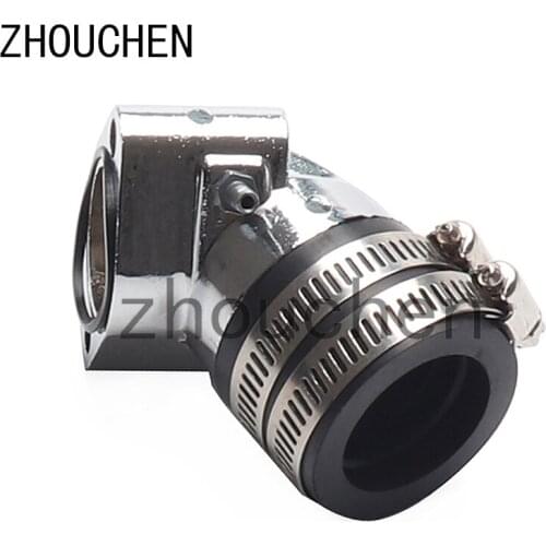 Performance chrome Alloy intake manifold for Scooter Moped GY6 125 150 152QMI 157QMJ / CVK30 Carburetor Manifold