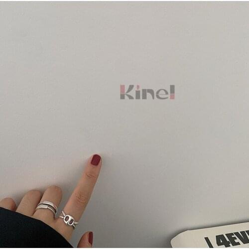 Kinel Woman Jewelry INS Hollow Finger Silver Ring Fashion 925 Sterling Silver 14k Gold Ring Adjustable Wedding bijoux femme