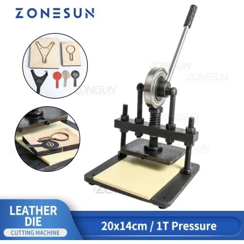 ZONESUN 20x14cm Hand leather cutting machine photo paper PVC/EVA sheet mold cutter,manual leather mold /Die cutting machine