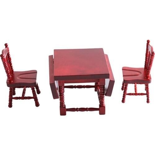 1:12 Birch Doll House Dollhouse Desk Chair Set Miniature Model Layout Room Living Room Accessories Gift for Kids