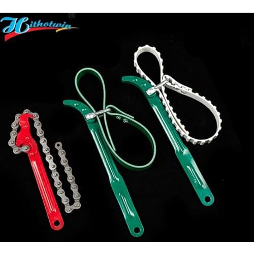 1pc Car Auto Motorcycle Oil Filter Removal Tool Strap Wrench Diameter Adjustable 60mm To 120mm Top Quality