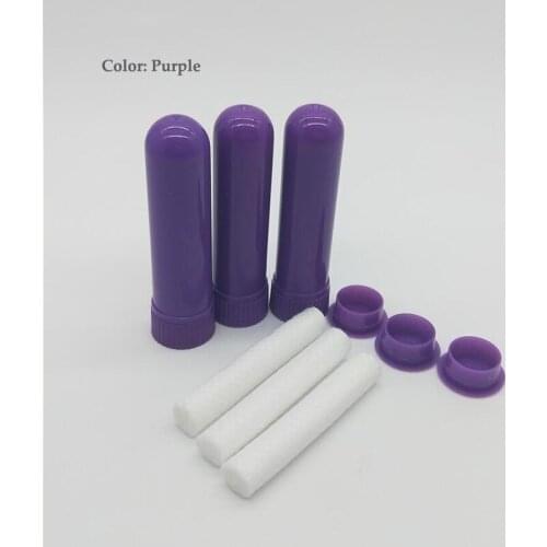 1pc Nasal Tube with Wick Nasal Inhaler Tubes Nasal Passage Bottle Cotton Core Nasal Suction Fragrance Colorful Plastic Bottle