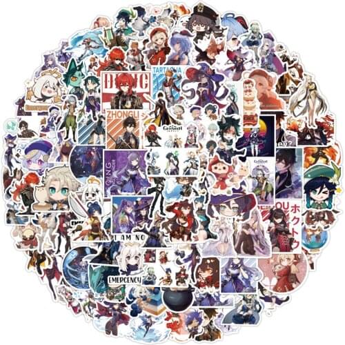 10/30/50/100PCS Genshin Impact Game Stickers Cartoon Decal Car Motorcycle Travel Luggage Guitar Waterproof Cool Graffiti Sticker
