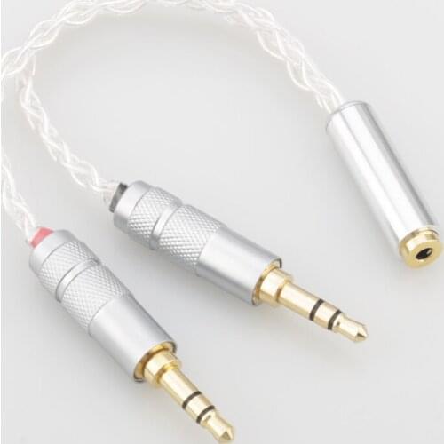 Audiocrast HC024 2.5mm Female to 2 pieces 3.5mm pono player adatper AUX Headphone Mic Coupler Adapter 2.5mm Female 2 3.5mm Male