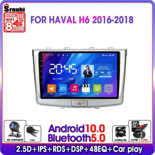 Android 10.0 2 Din For GREAT WALL Haval H6 2016-2018 Car Radio Multimedia Video Player Navigation GPS RDS DSP 4G ENT Wifi 8 Core