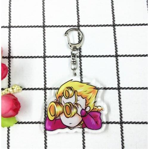 JOJOs Bizarre Adventure Giorno Giovanna Golden wind Cute Anime Acrylic Figure pendant keychain Keyring Collection Model Toy