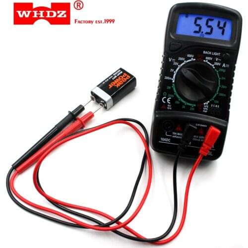 XL830L Digital Multimeter Portable AC/DC Voltmeter DC Ammeter resistance tester Blue Backlight Free Shipping