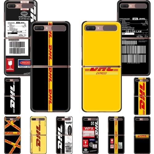 Dhl Express Cover For Samsung Galaxy Z Flip 5G Black Foldable Hard PC Phone Case ZFlip 6.7" Fold Shell Coque Capa