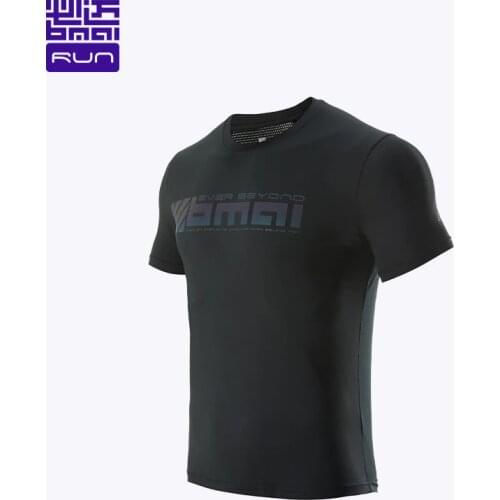 BMAI New Running Racing Short-sleeved T-shirt Summer Gym Fitness Men Training Sport Clothing Breathable Mens Marathon T-shirts