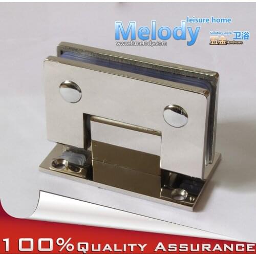 H90 Frameless Shower Door screen 10 years Warranty Wall to Glass Offset Square Geneva Cutout Glass Hinge - Polished Chrome