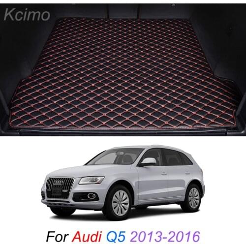 Custom Leather Car Trunk Mats For Audi Q5 2013-2016 Rear Trunk Floor Mat Tray Carpet Cargo Liner Accessories
