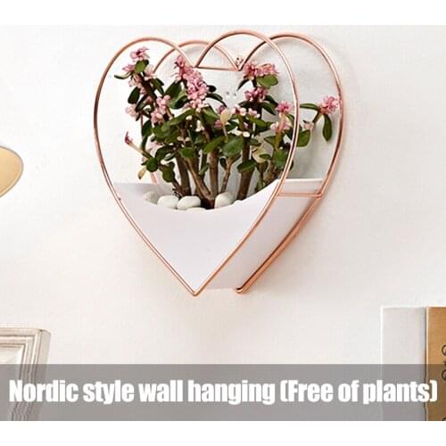 Idyllic Creatived Iron Hanging Flower Pot Art Wall Decoration Living Room Personality Flower Pot AUG889