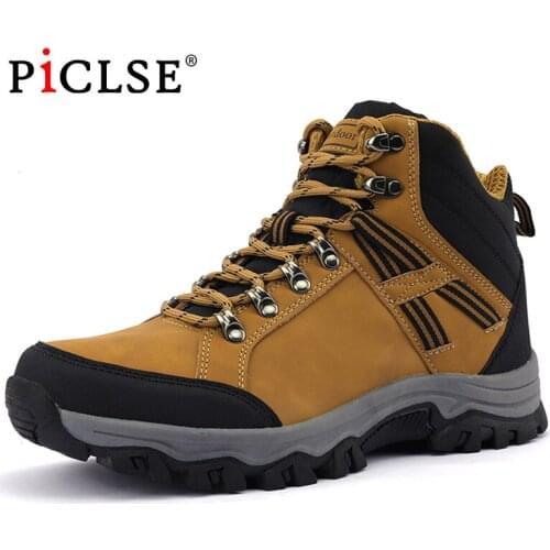 Plus Size 47 Outdoor Men Boots Autumn Winter Ankle Boots For Men Hiking Trekking Shoes Sneakers Anti-Skidding Men Botas Hombre